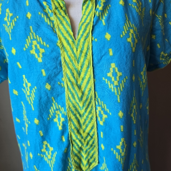 Rangriti Blue & Green Printed Kurta Size 38 - Picture 3 of 5